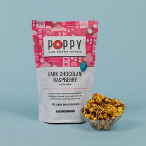 Poppy Popcorn Dark Chocolate Raspberry Popcorn