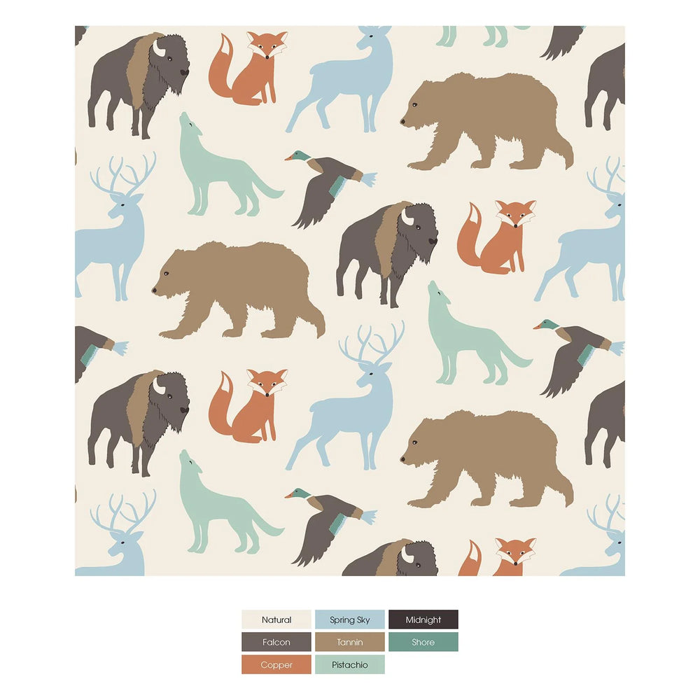 Kickee Pants Print Footie with 2 Way Zipper in National Wildlife Federation - Eden Lifestyle