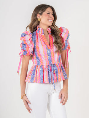 Posey Top - Geo Stripe