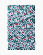 Spring Wavy Leaves Kitchen Tea Towel