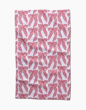 Striped Bows Kitchen Tea Towel