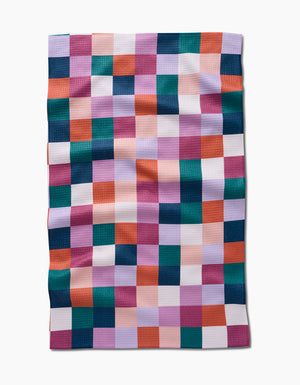 Fall Checkers Kitchen Tea Towel