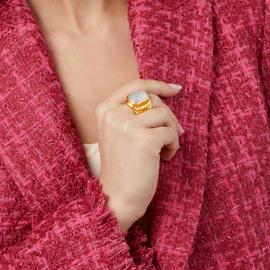 Tudor Statement Ring Iridescent Champagne - Eden Lifestyle