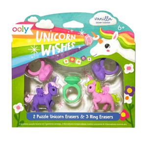 Unicorn Wishes Scented Puzzle Erasers - Set of 5