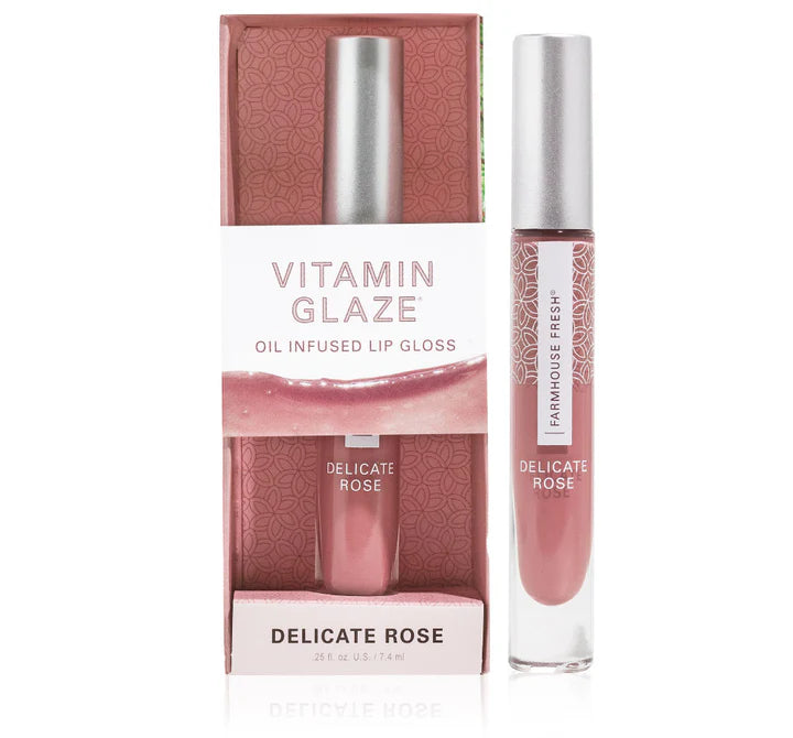 Vitamin Glaze® Oil Infused Lip Gloss – Delicate Rose