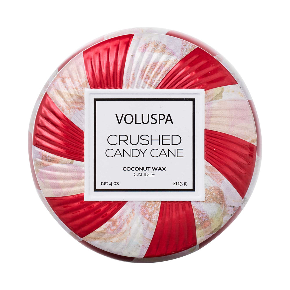 Voluspa Crushed Candy Cane Mini Tin