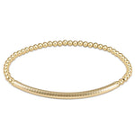 Enewton Bliss Bar Textured 3mm Bead Bracelet - Gold