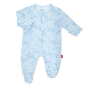 Magnetic Me by Magnificent Baby Blue Doeskin Modal Magnetic Parent Favorite Footie