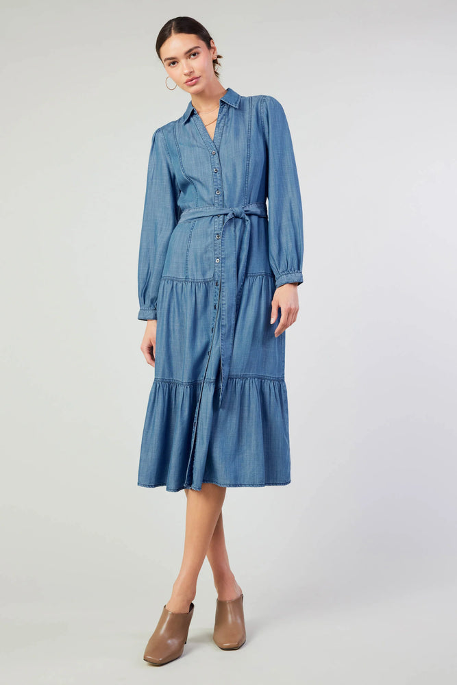 Chambray Collared Dress