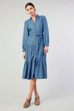 Chambray Collared Dress