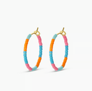 Gigi Stripe Hoops - Eden Lifestyle