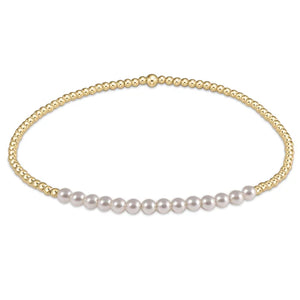 Enewton Gold Bliss 2mm Bead Bracelet - Pearl