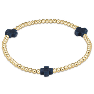 Enewton Signature Cross Gold Pattern 3mm Bead Bracelet - Eden Lifestyle