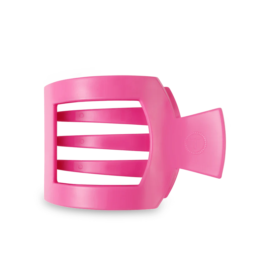 Paradise Pink Small Flat Square Hair Clip