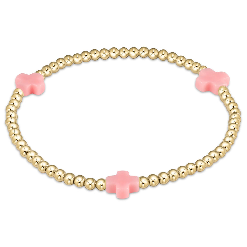 Enewton Signature Cross Gold Pattern 3mm Bead Bracelet - Eden Lifestyle