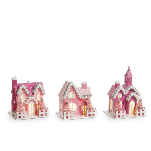 Pink House Ornament