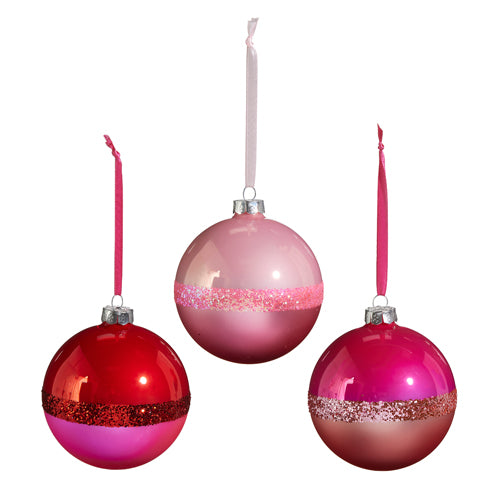 Pink Glitter 4" Ornament