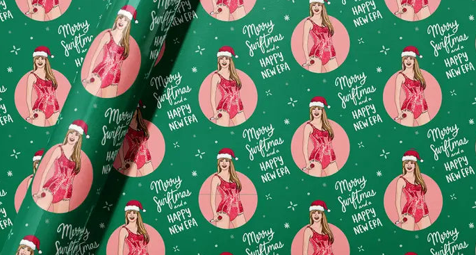 Merry Swiftmas and Happy New Eras Wrapping Paper