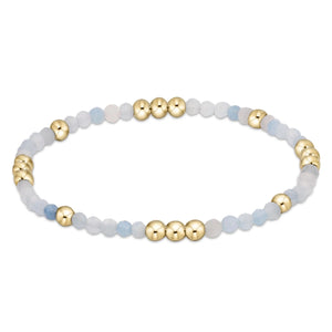 Enewton Worthy Pattern 3mm Bead Bracelet - Aquamarine