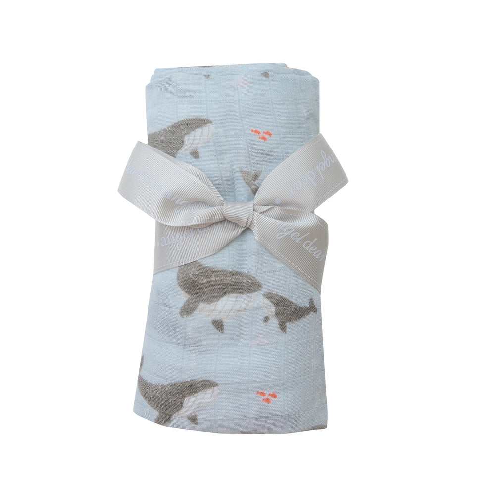 Grey Whales Swaddle Blanket - Eden Lifestyle