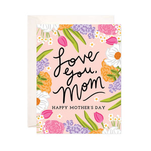 Love Mom Floral Greeting Card - Eden Lifestyle