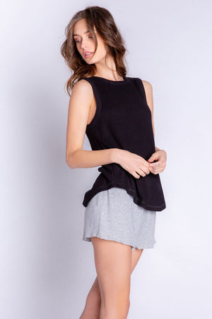 PJ Salvage Textured Basic Black Tank - Eden Lifestyle