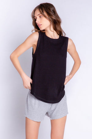 PJ Salvage Textured Basic Black Tank - Eden Lifestyle