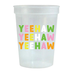 Yeehaw Country Rodeo Reusable 16oz Stadium Cups - Set of 6 - Eden Lifestyle