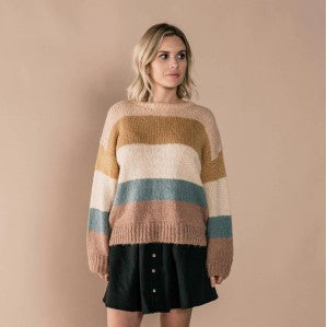 Rylee & Cru Multi Stripe Aspen Sweater | Eden Lifestyle