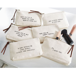 TDPco Canvas Makeup Bag – The Dainty Pear Co.