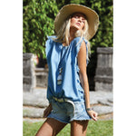 Elan International, Women - Shirts & Tops,  Sun Kissed Chambray