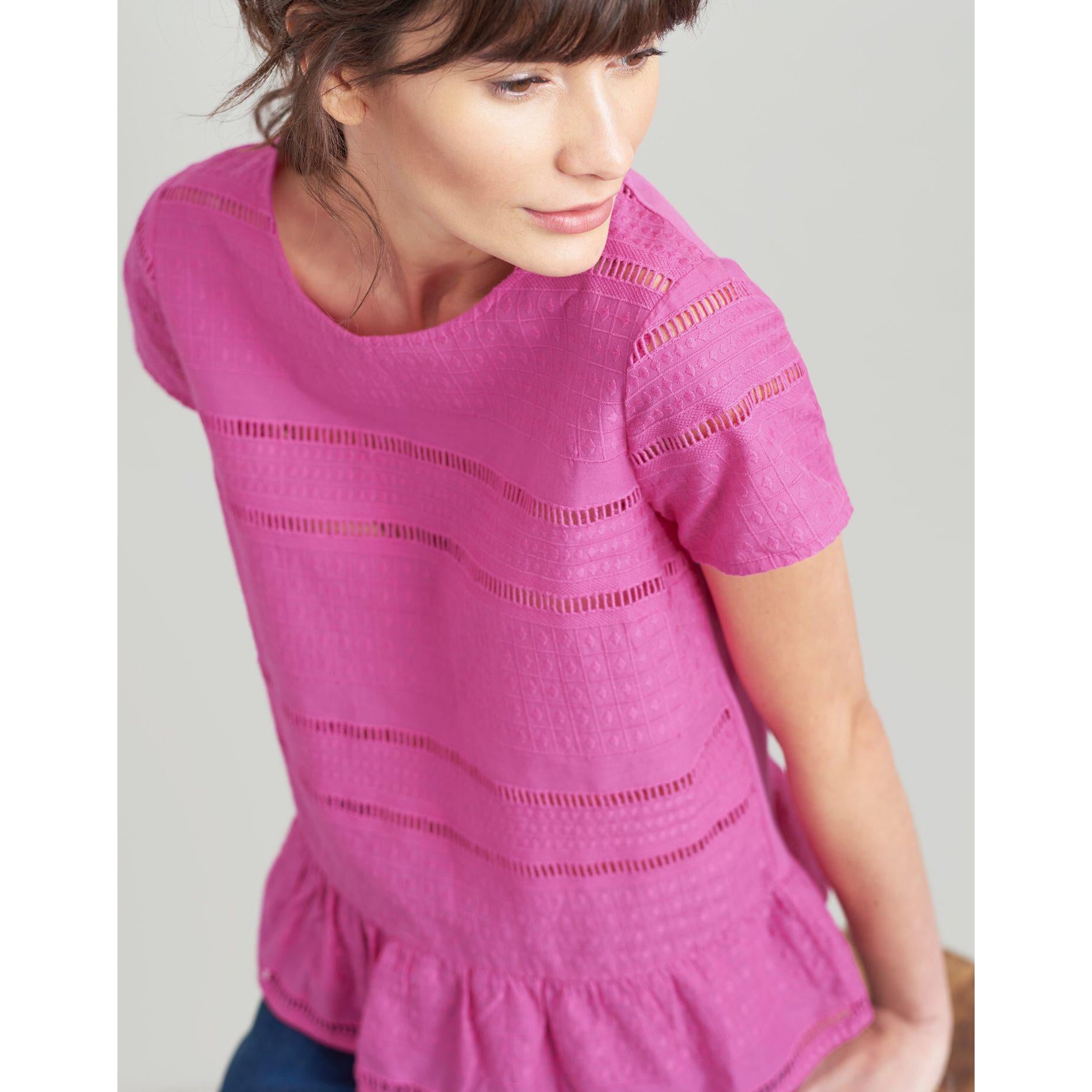 Joules primrose peplum top on sale