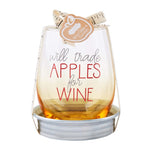 Mud Pie Apple Teacher Wine Glass and Coaster Set - Eden Lifestyle