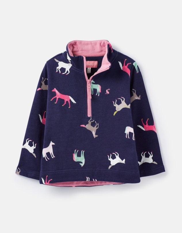 Joules fairdale sweatshirt with zip online neck