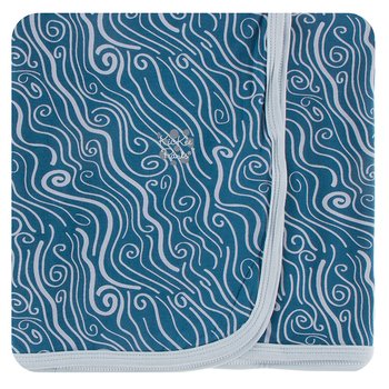 Kickee Pants - Print Swaddling Blanket in Twilight Whirling River