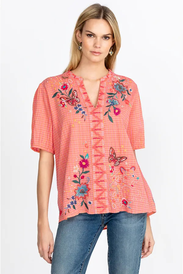 OLINDA PUFF SLEEVE EFFORTLESS BLOUSE - Eden Lifestyle